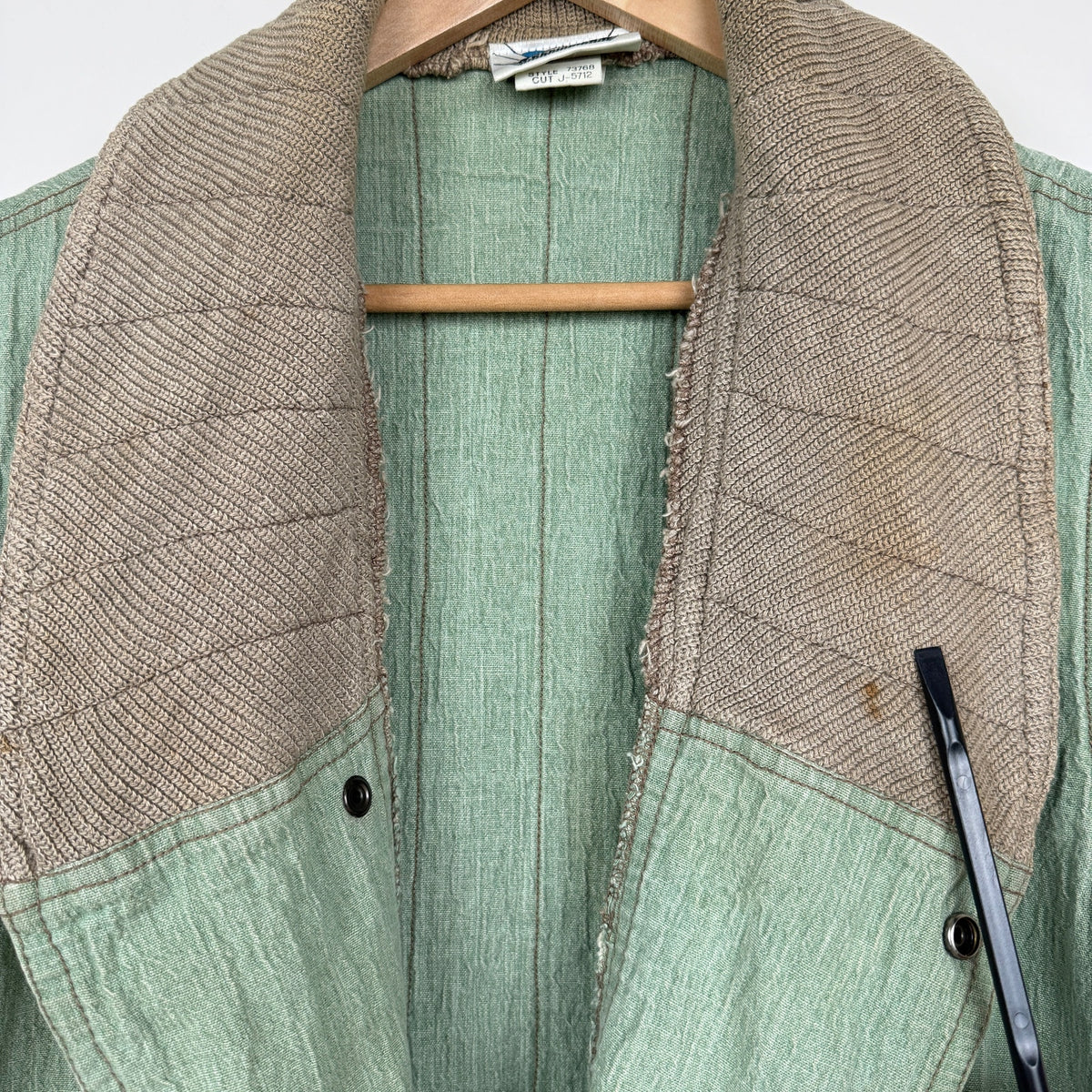 Vintage 80s Contempo Casuals Cotton Utility Vest Green Avant Garde Utility S