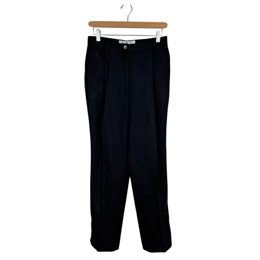 Vintage INC Silk Wool Pleated Trousers