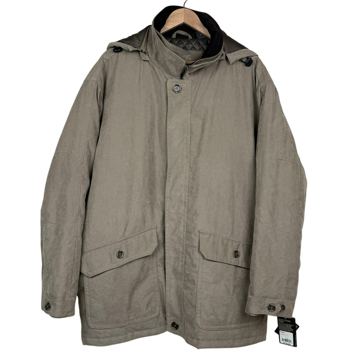 Vintage St John's Bay Field Jacket Nylon Insulated XL Khaki Utility Y2K Workwear