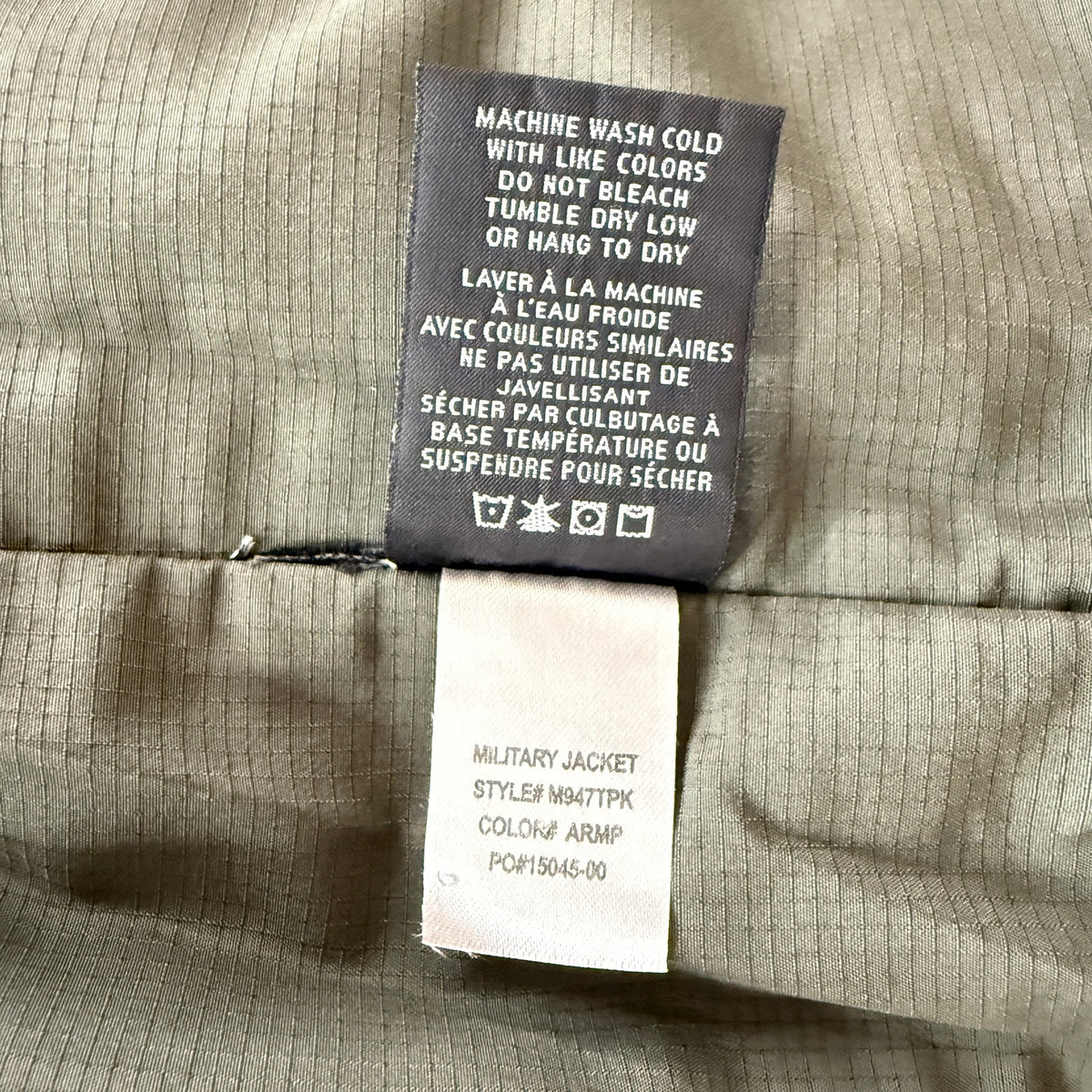 Hudson Military Jacket Distressed Paint Army Olive Workwear Regular Fit SM