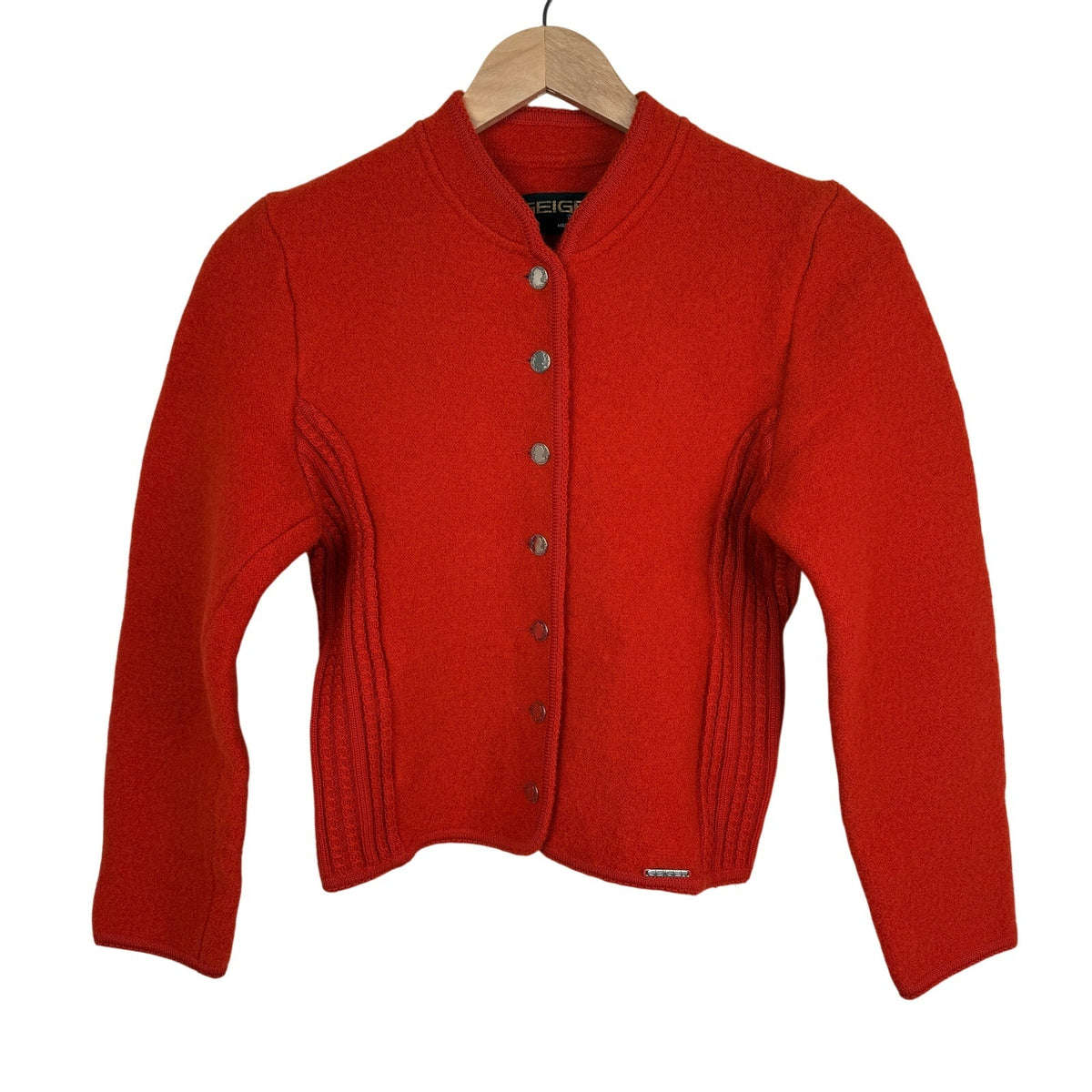 Geiger Austria Red Boiled Wool Jacket
