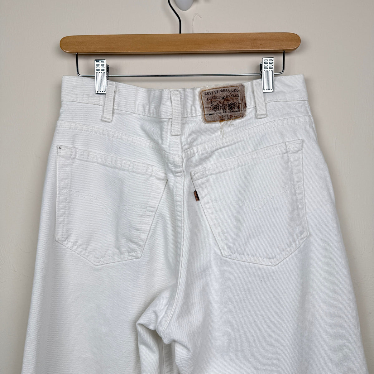 Vtg Levi's Levi Straus Signature Loose Fit 545 Jeans White Denim 31x34 USA Made
