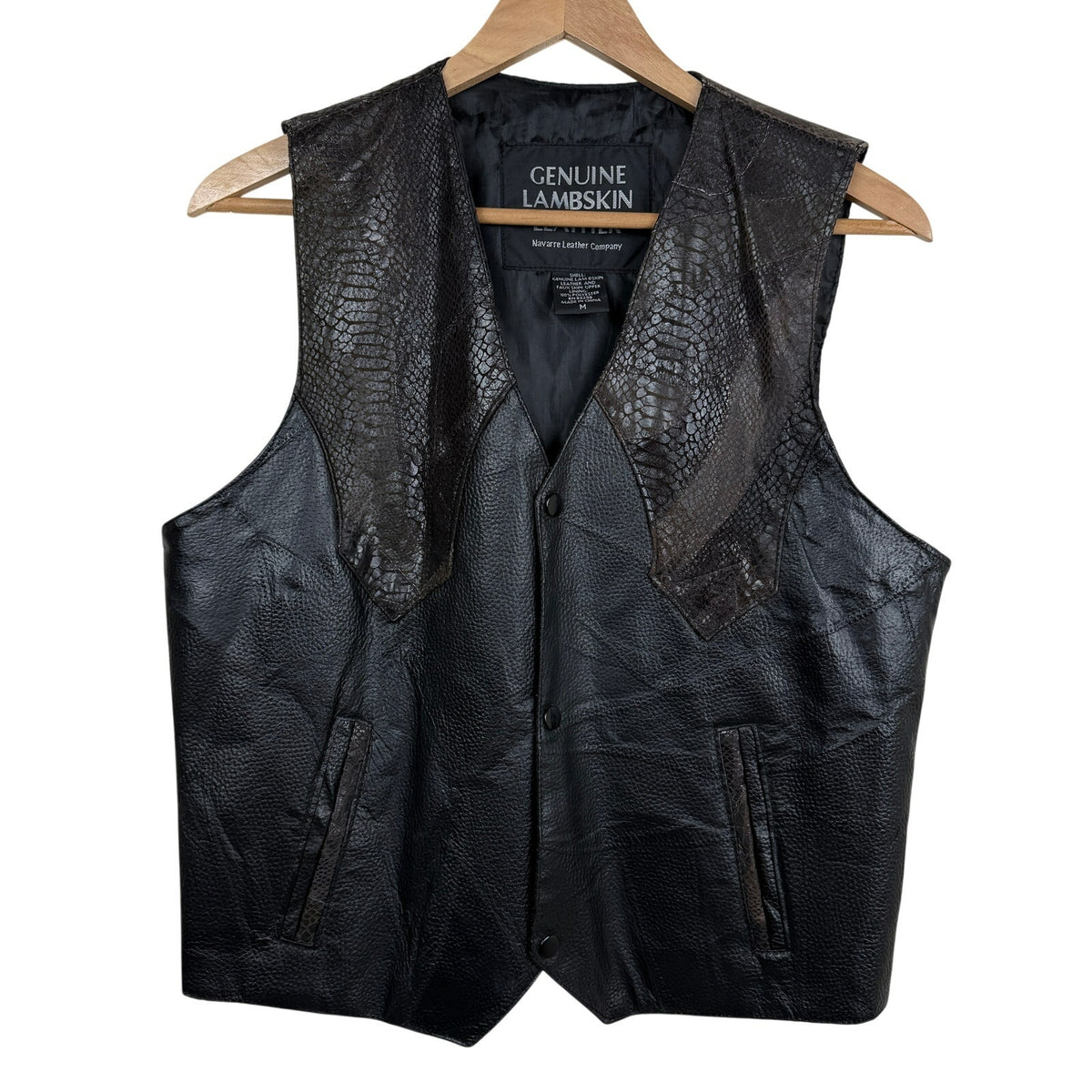 Navarre Leather Lambskin Western Vest