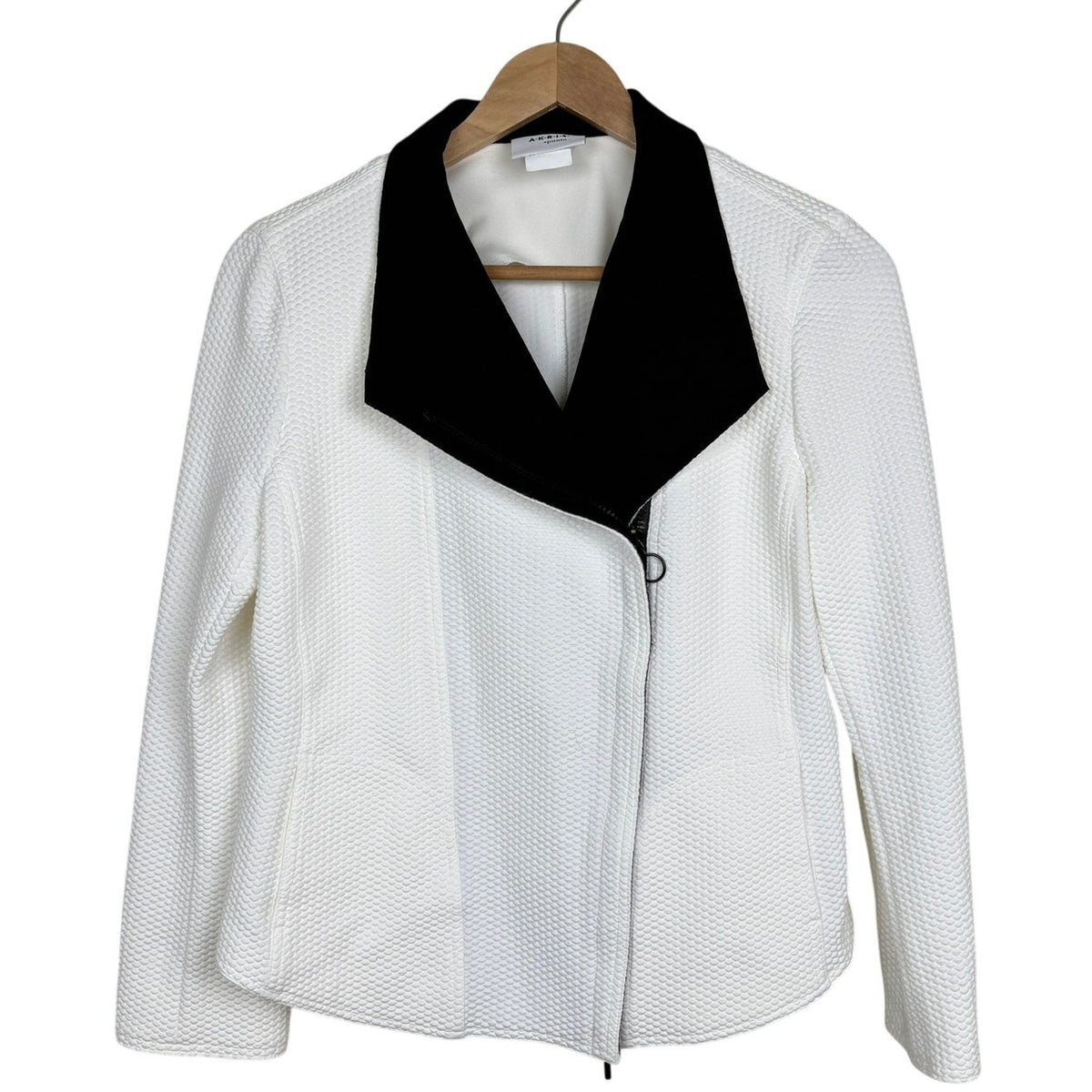 Akris Punto Textured Asymmetrical Moto Jacket