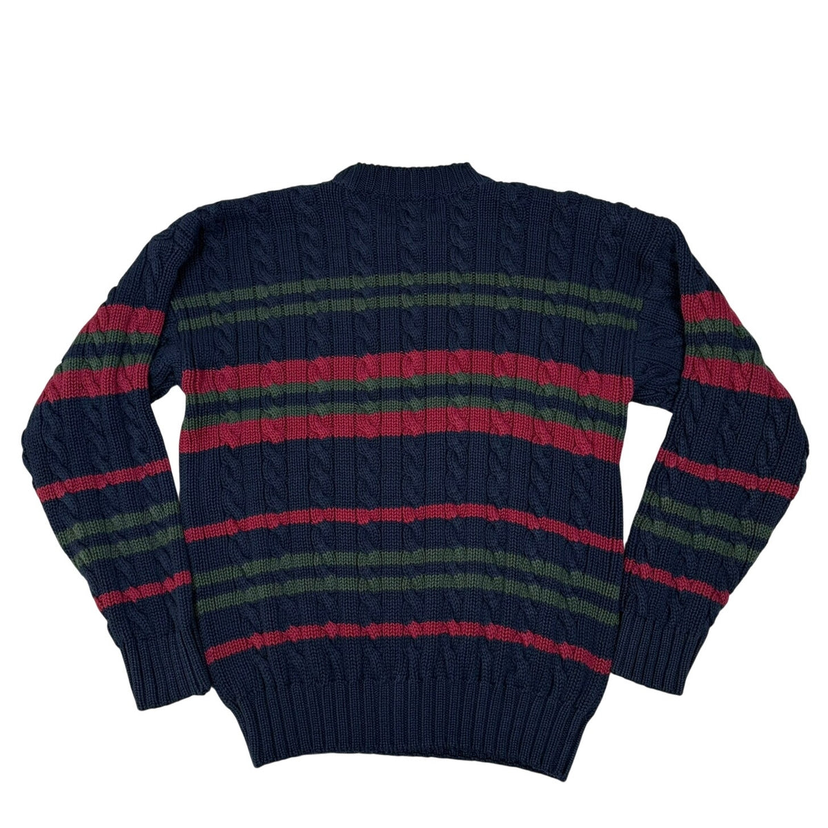 Woods & Gray Vintage Striped Cotton Sweater Crewneck Pullover Preppy Heritage