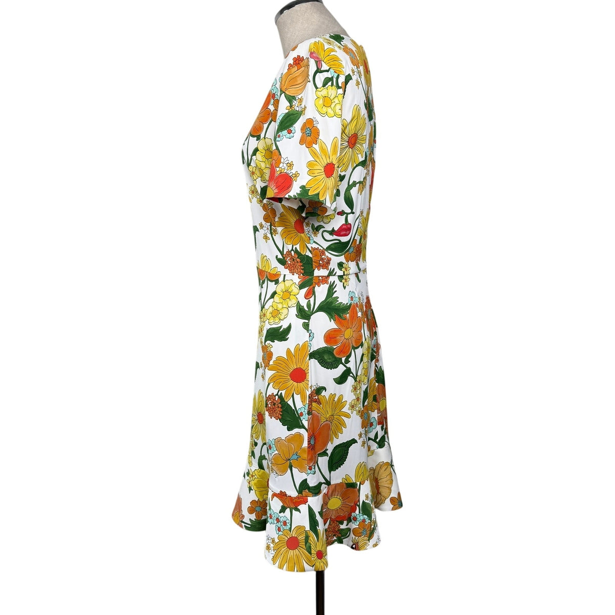 Stella McCartney Floral Mini Dress Sustainable Viscose Sz 44 NWT Spring Summer