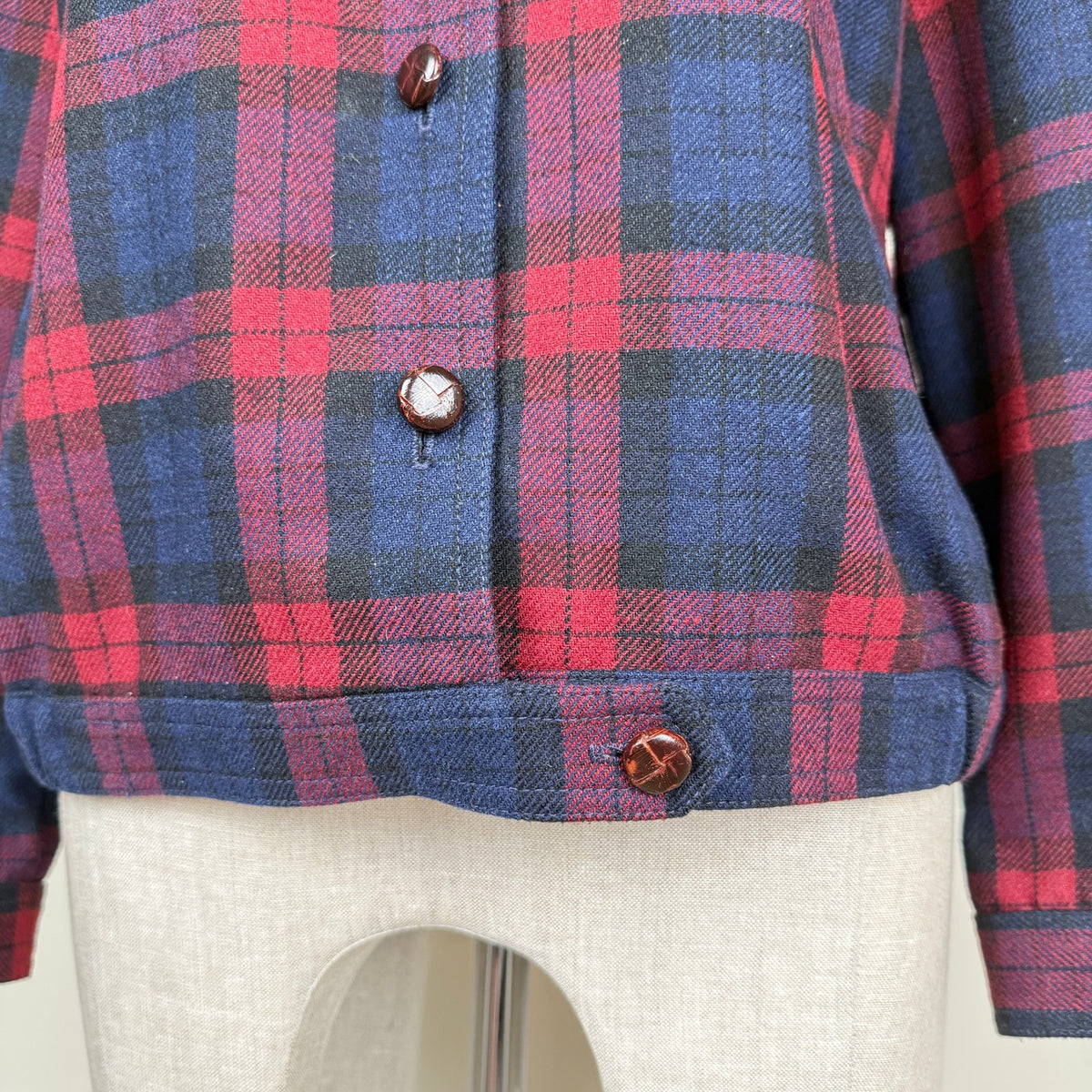 Vintage Schrader Sport Wool Plaid Jacket