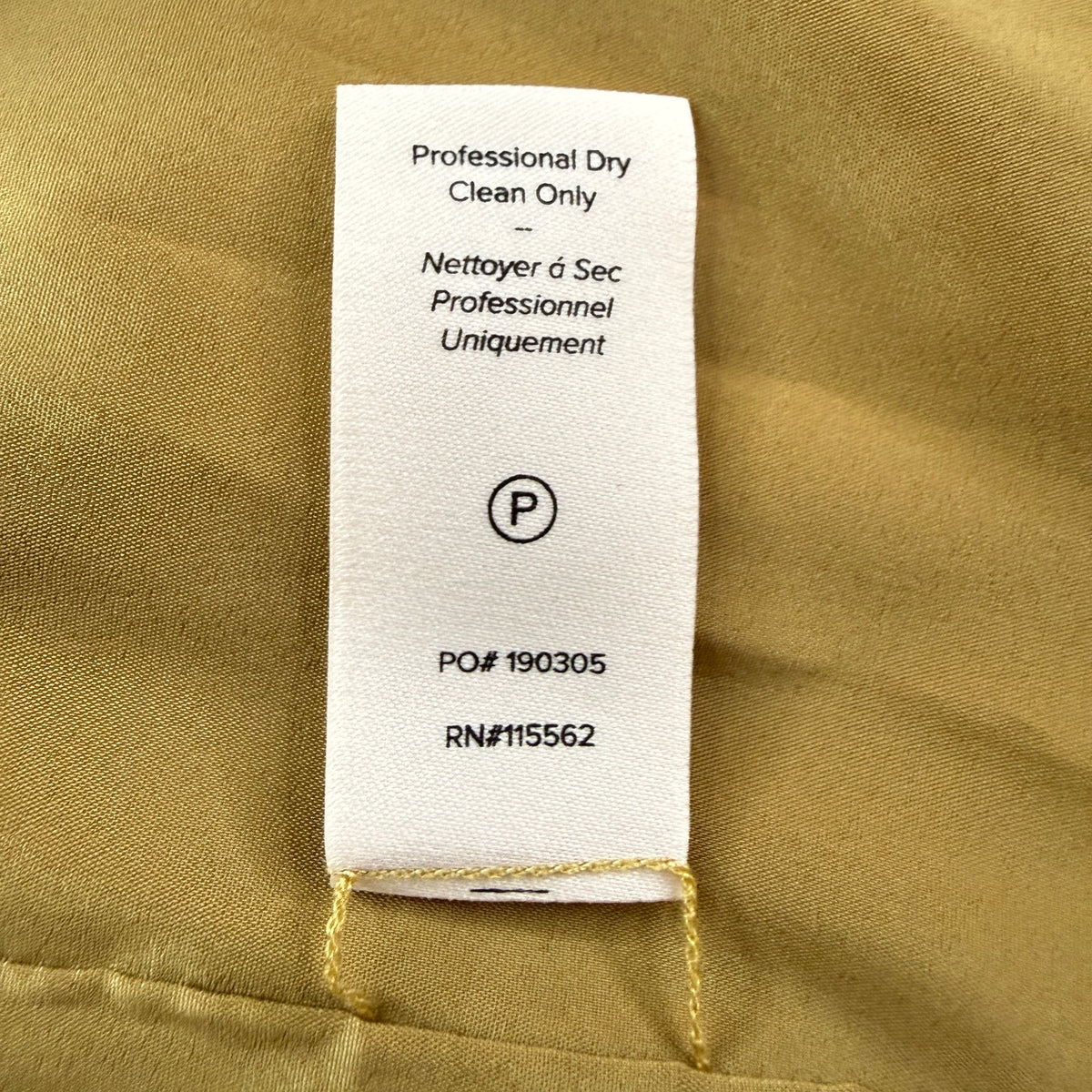 Cinq à Sept Gold Satin Ruched Sleeve Blazer