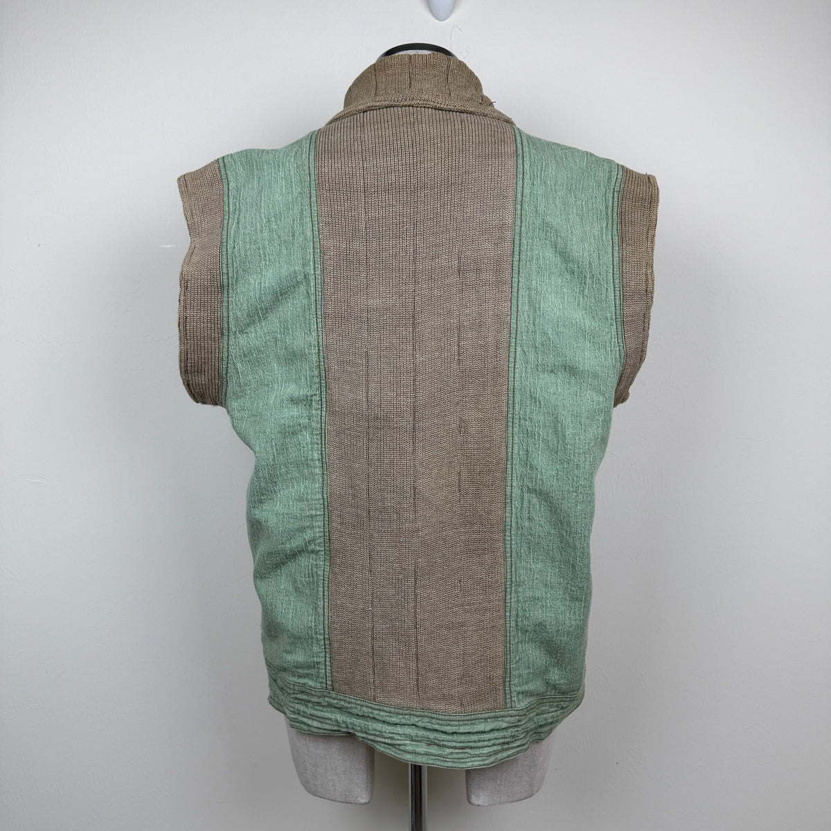 Vintage 80s Contempo Casuals Cotton Utility Vest Green Avant Garde Utility S