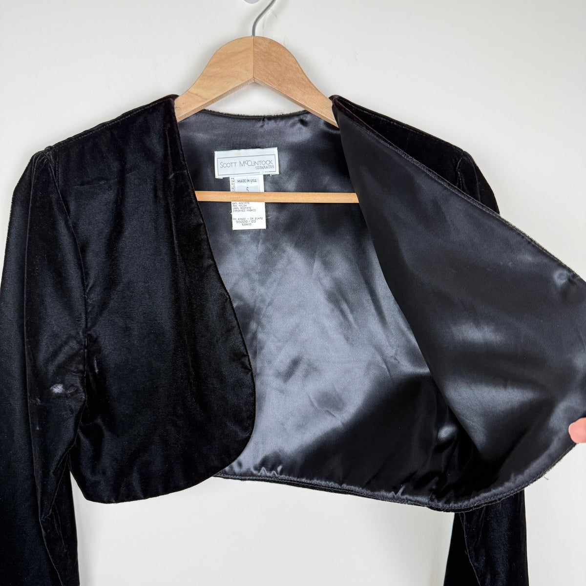 Vintage Scott McClintock Black Cropped Bolero Jacket