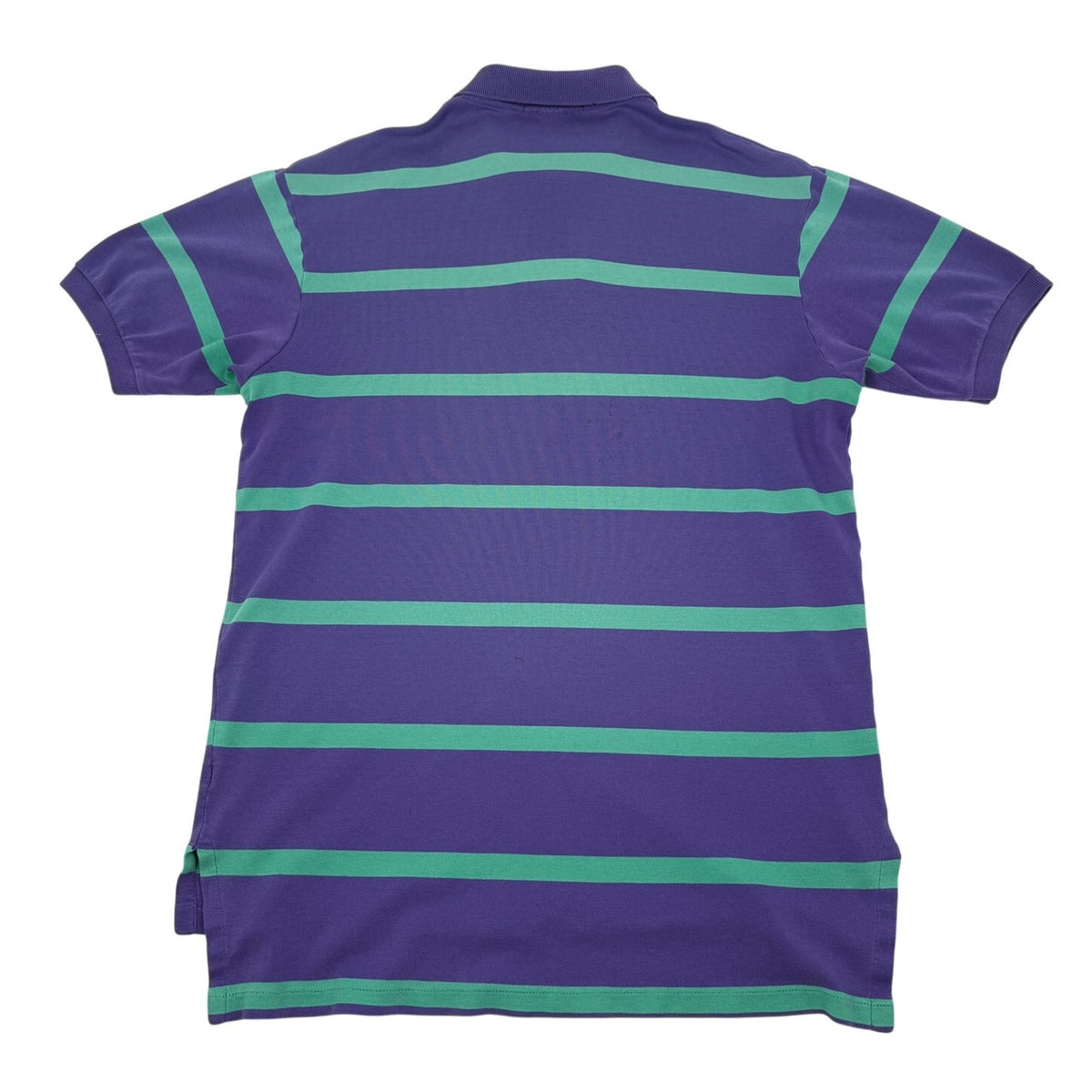 Vintage Polo Ralph Lauren Stripe Polo Shirt Purple Green Made in USA L